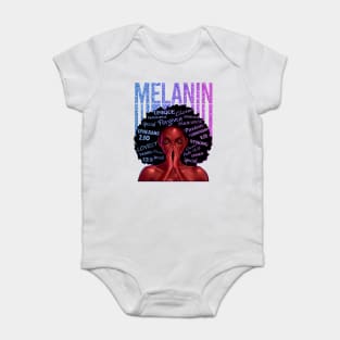 Melanin, Black Queen, Black Girl Magic, Melanin, Black Women, Black Mom Baby Bodysuit
